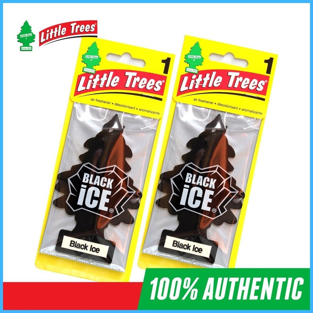 ♀ Little Trees Air Freshener Black Ice Scent Pn U1P-10155 Pack of 2 ...