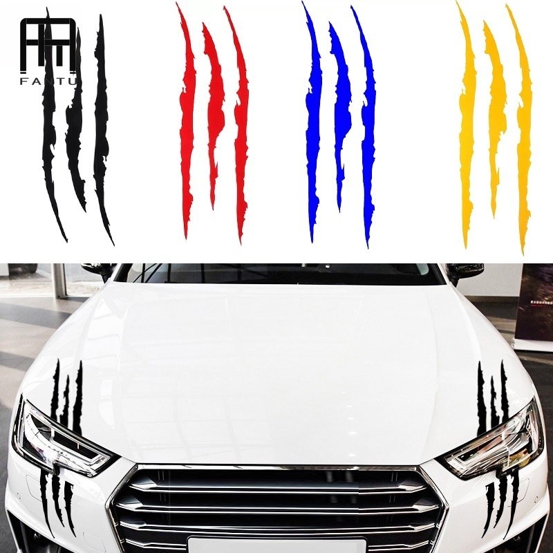 FTU reflective car stickers monster claw marks stripes stripes auto ...