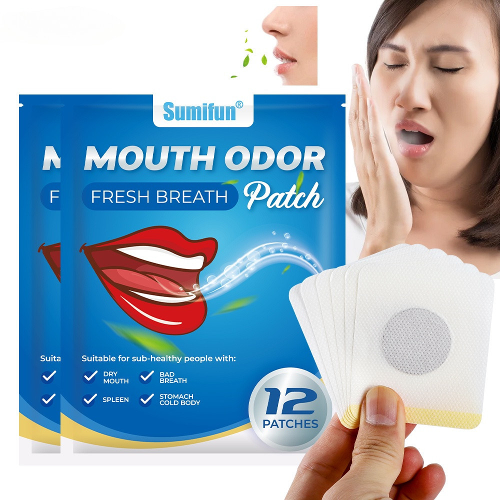 12pcs Halitosis Treatment Patches Mouth Breath Freshener Remove Odor ...