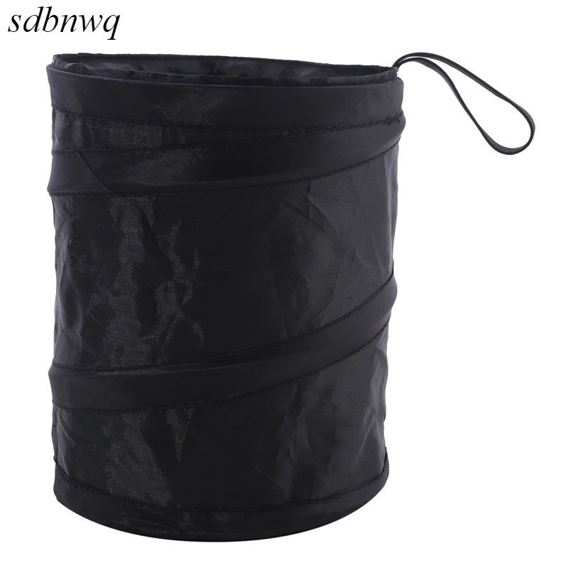 Trash Car Can Garbage Bin Bag Waste Bucket Vehicle Auto Folding Hanging
