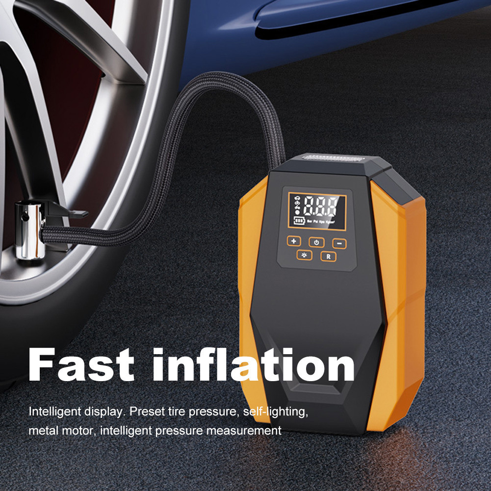 Car Air Compressor 150 PSI Portable Air Compressor Mini Automobile Tire ...