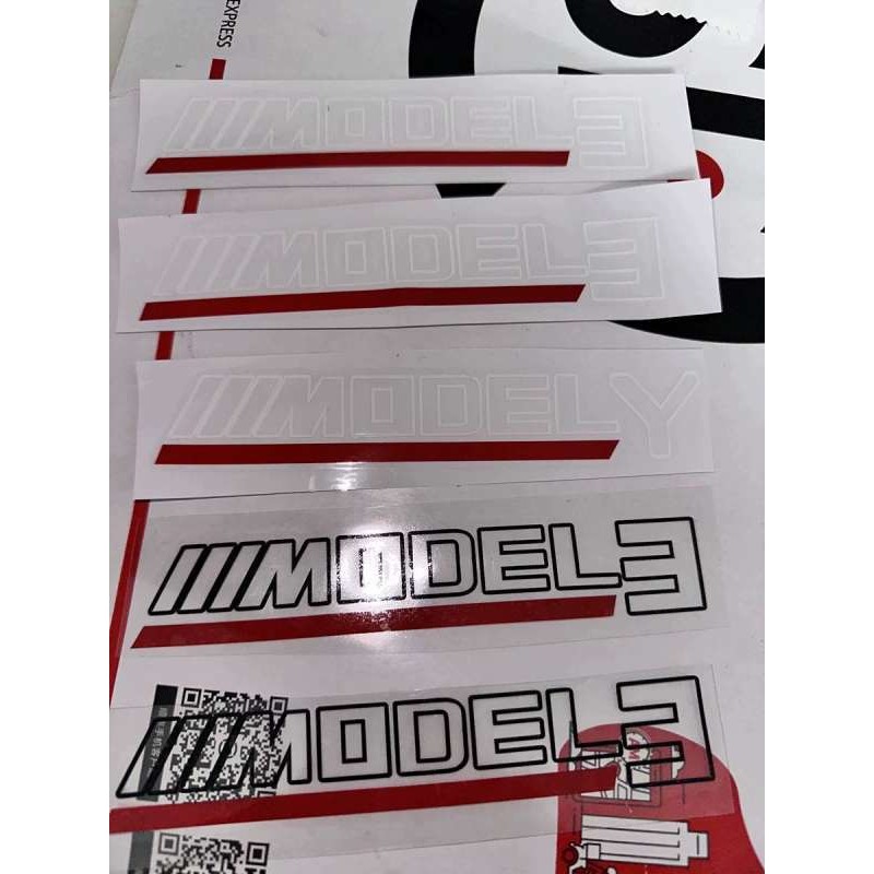 Tesla MODELY English model3 Black Letter Sticker Wordmark Modified Rear ...