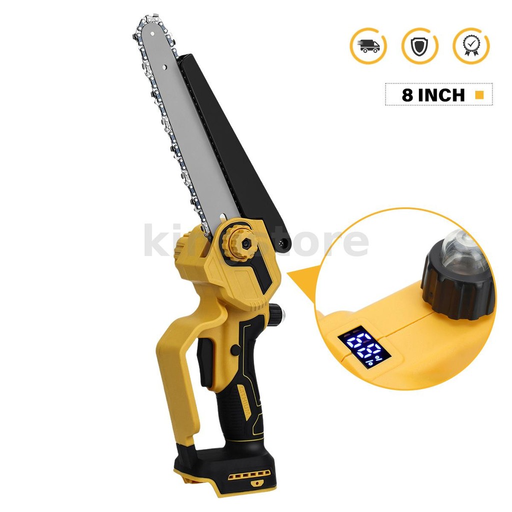 Brushless Electric Cordless Chain Saw 3000W 8-Inch Guide Plate LED ...