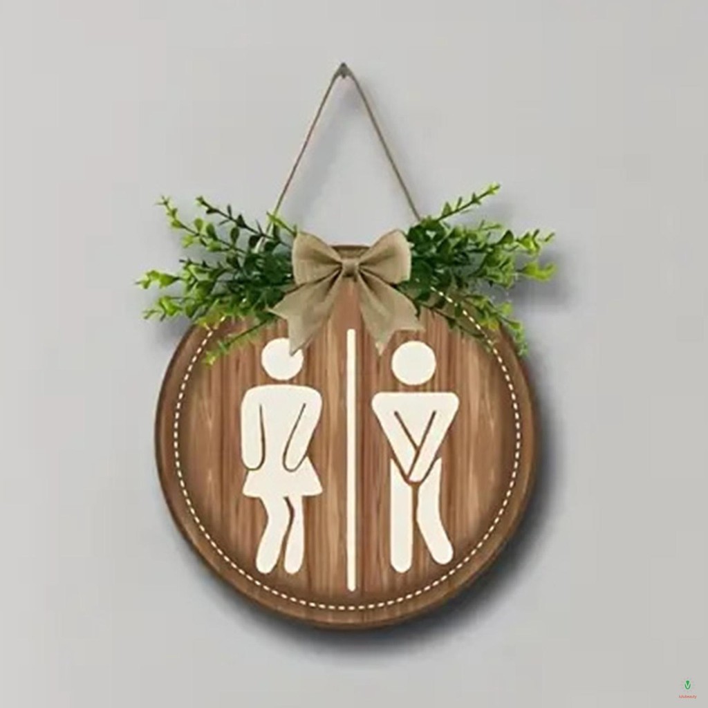 Cute Restroom Sign Half Bathroom Decor Sign Wooden Rustic Bathroom Wall ...