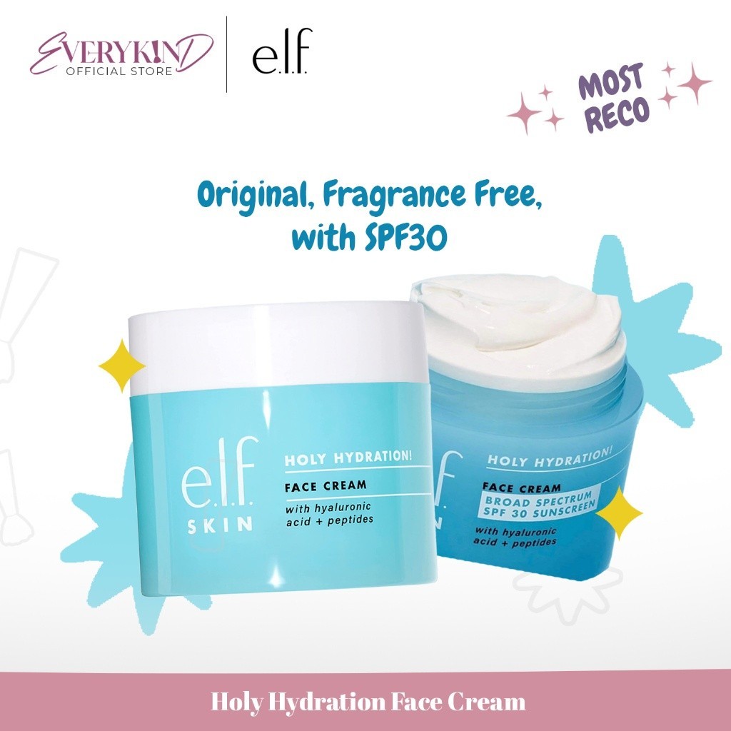Elf Holy Hydration Face Cream SPF30, FragranceFree Face Moisturizer