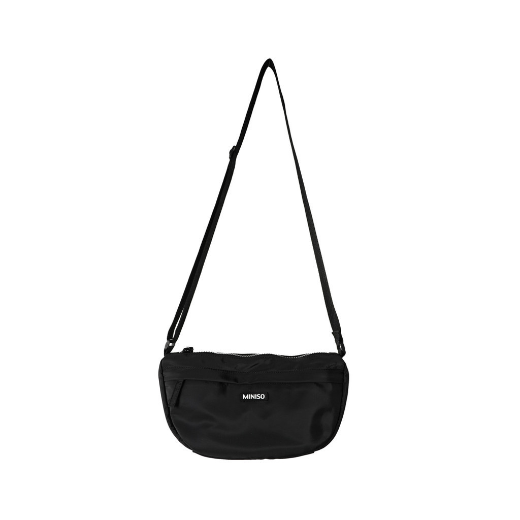 MINISO Travel with Style Half Moon Crossbody Bag Black Shopee Philippines