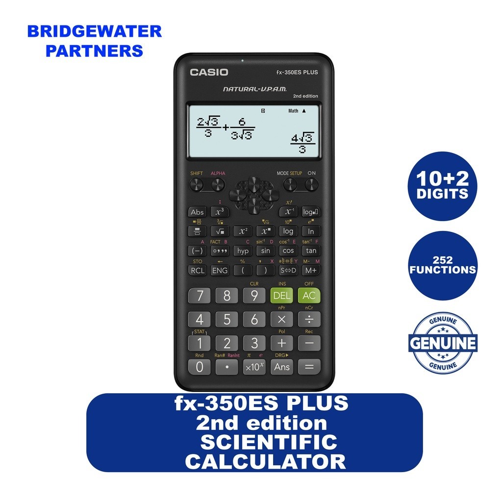 Casio FX 350ES Plus 2nd Edition Scientific Calculator Shopee Philippines