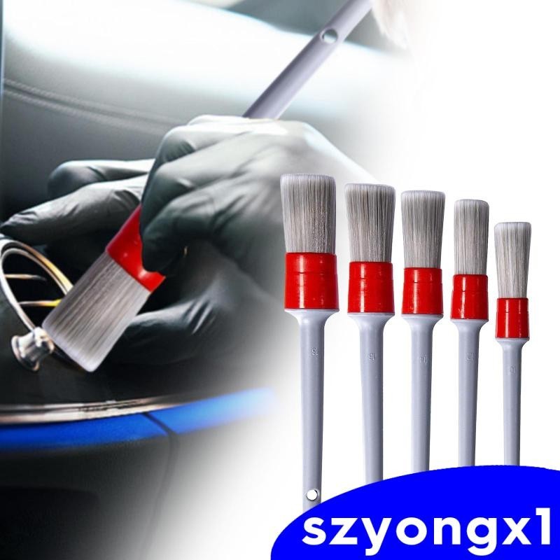 [Szyongx1] 5x Car Detailing Brushes Washing Exterior Automotive Detail