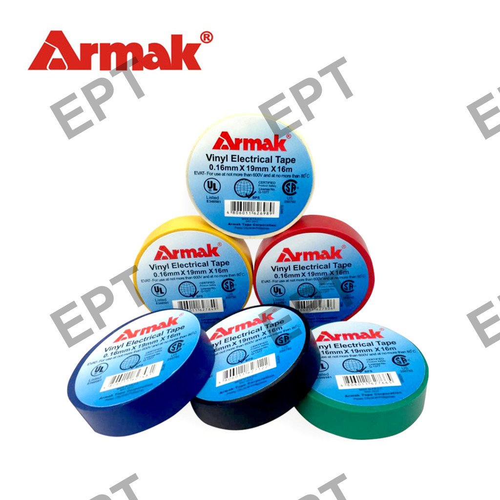 (1PCS) Armak Electrical Tape 19mm × 16mm × 4m/8m/16m | Shopee Philippines