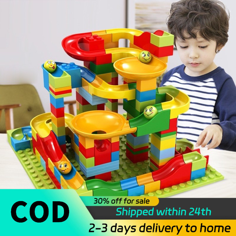 170PCS DIY Slide Brick Toys Building Blocks Fun for Kids Boys and Girls ...