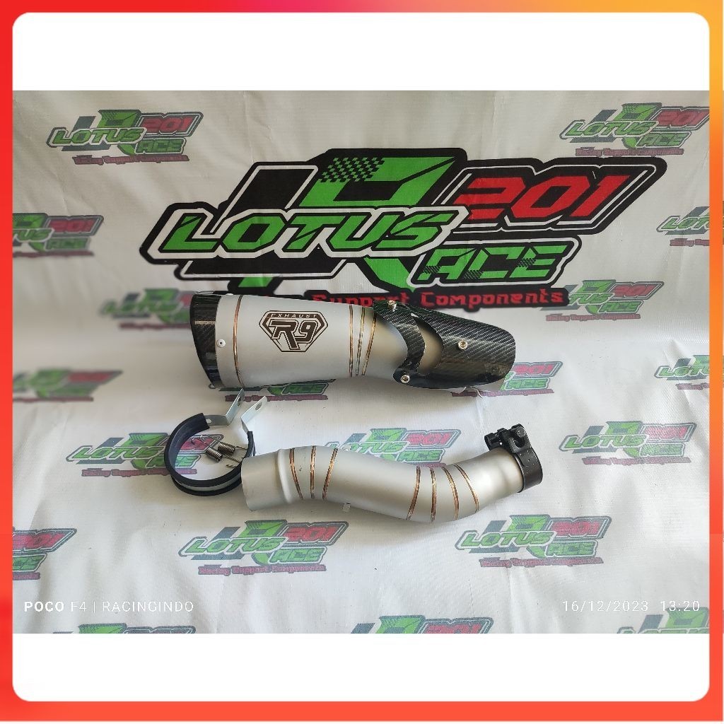 Exhaust r9 h2 ss slip on cbr 150 r ninja 250 fi/karbu kawasaki z250 ...