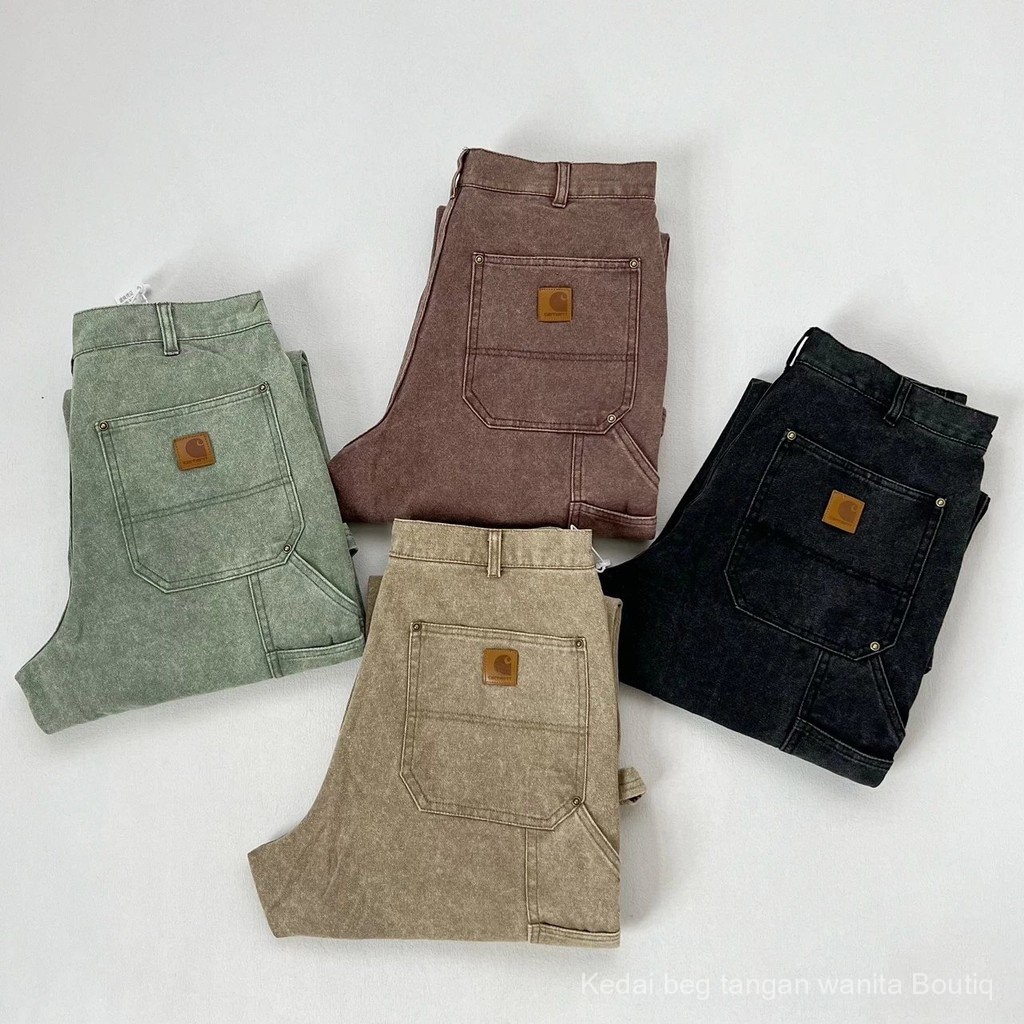 American high-grade denim shorts men's retro pants European and American logging wide-leg shorts six-point pants couple summer