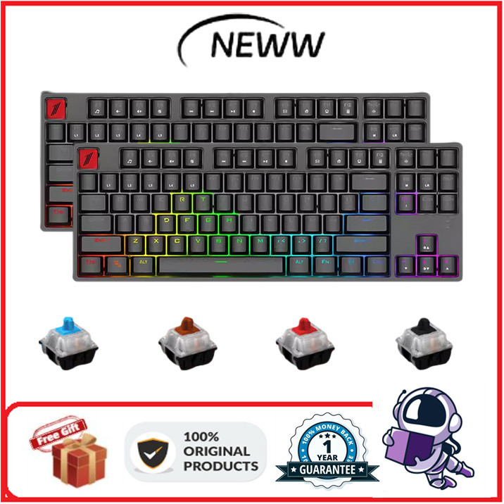 1st player DK5.0 hot swappable shaft mechanical keyboard RGB backlight ...