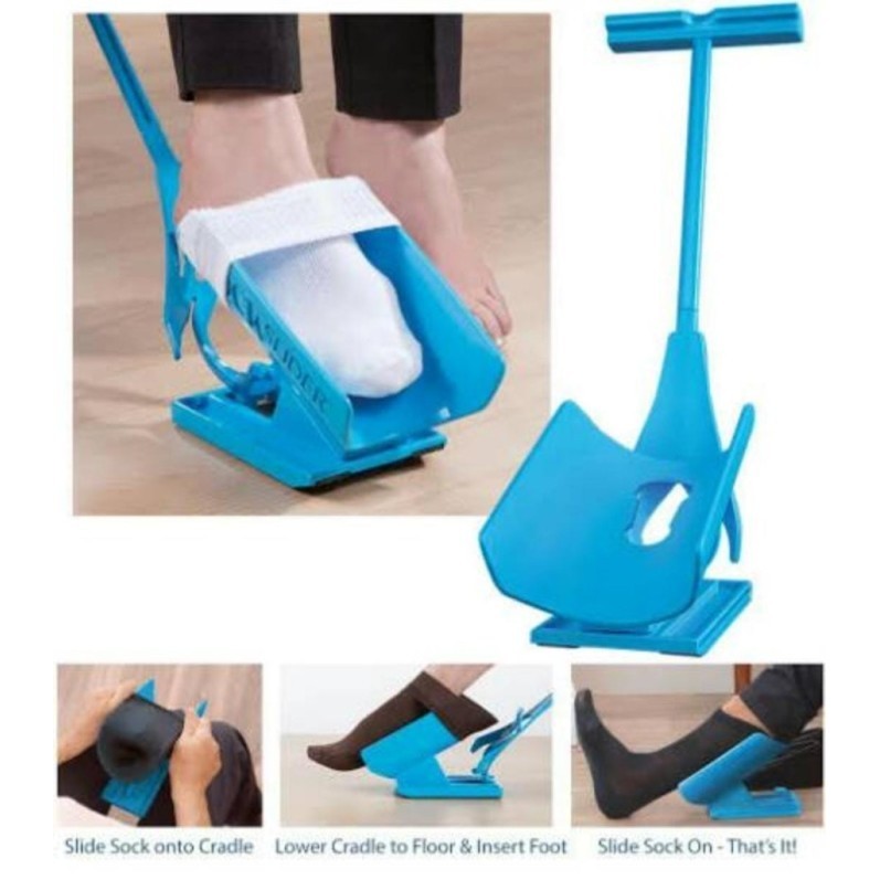 1pc Sock Slide Aid Blue Helper Kit Helps Put Socks On Off IP | Shopee ...