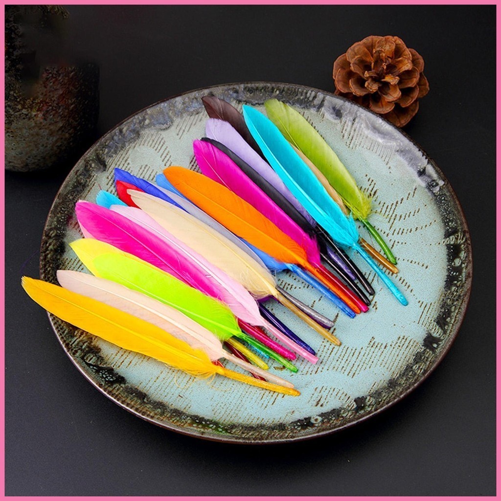Colored Feathers for Crafts 50 PCS Assorted Colors Feathers Natural ...