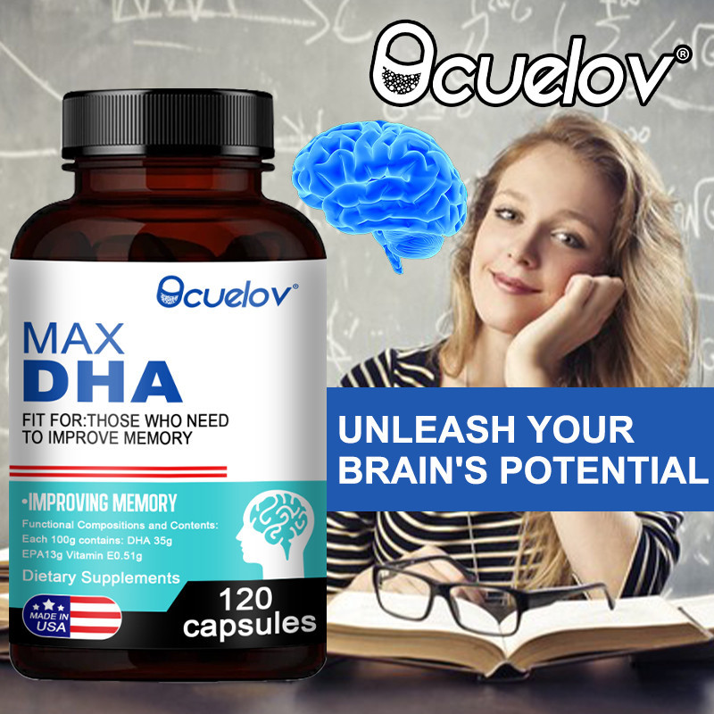 Bcuelov Vitamin E, DHA Brain Supplement Supports Brain Health Improves ...