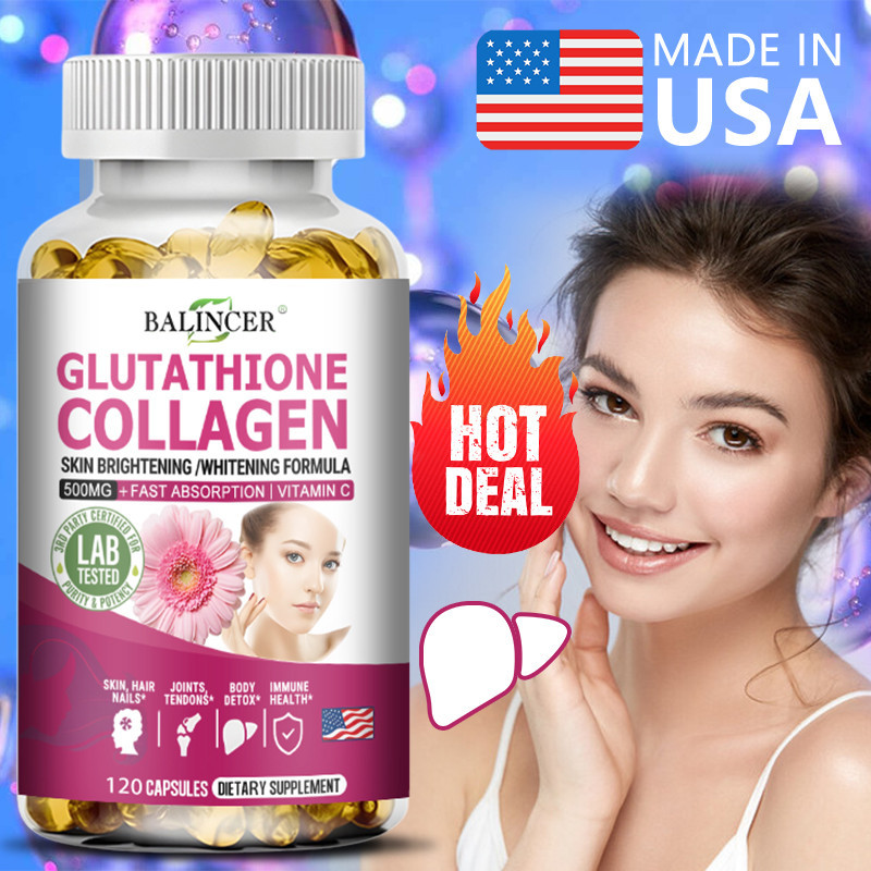 Balincer Glutathione Collagen (120 Capsules) with Vitamin C for Skin, Hair,  Nails and Joint Support for Overall Health | Shopee Philippines