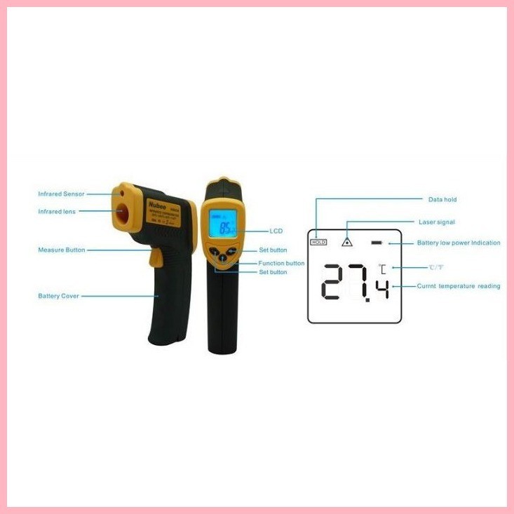 For Industrial Use) Nubee NUB8380 Digital Laser Non Contact Infrared