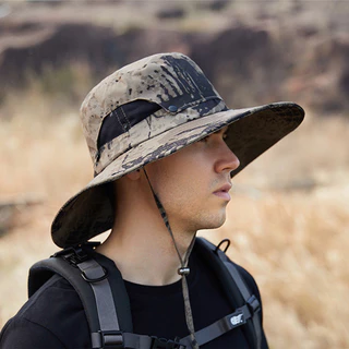 Cap for Men Fishing Wide Brim Garden Bucket Hat with string cap for men  breathable outdoor