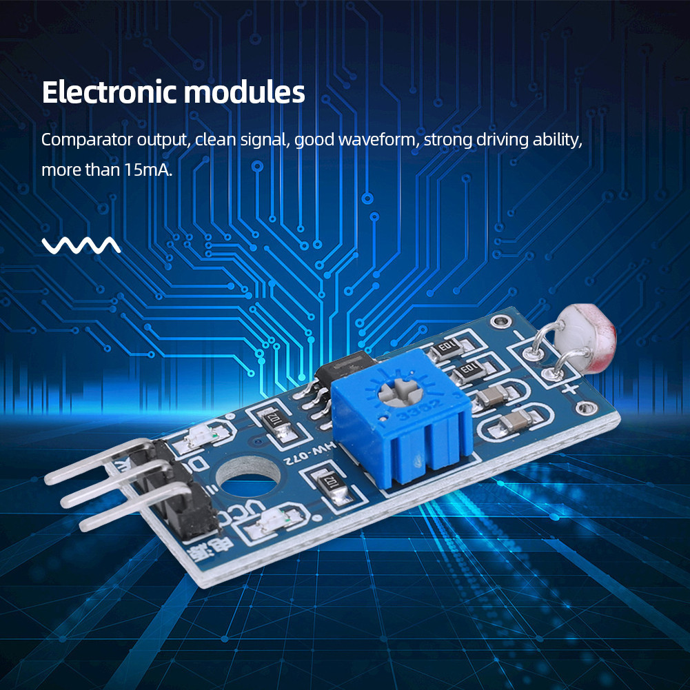 LM393 Light Sensor Switch Module with Digital Analog Output for Arduino ...