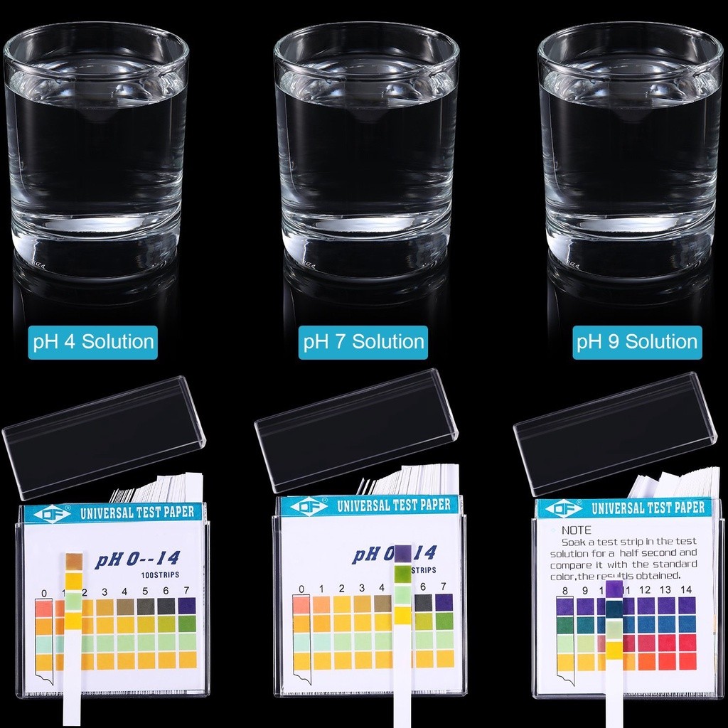 100Pcs 0-14 Full Range PH Test Strips Litmus Paper Universal Alkaline ...