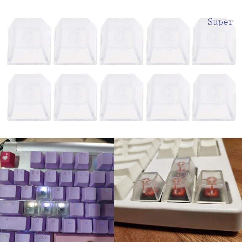 Super R4 Height Blank Keycaps ABS Frosted Transparent Translucent ...