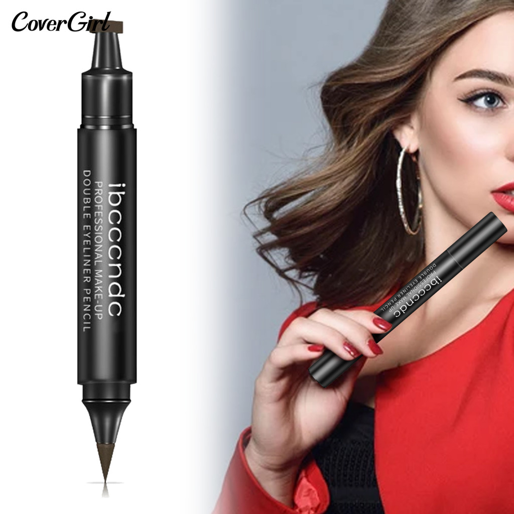 Quick Dry Eye Stamp Pen DoubleEnd Lightweight Waterproof Long Lasting