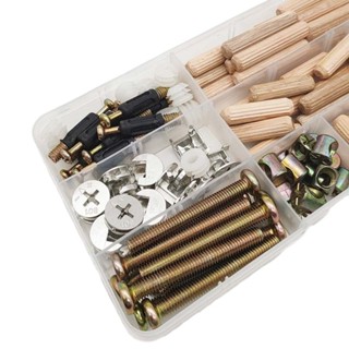 NICE Pack of 95 Bolts Barrels Nuts Dowels Hex Socket Head Cap Screws ...