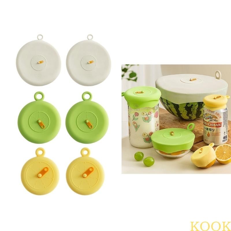 Kool Set of 2 Expandable Round Lid Covers Convenient Reusable Cover ...