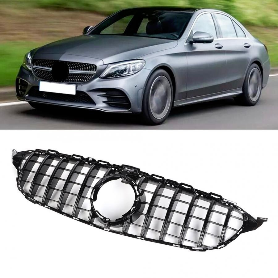 Car Front Grill Mesh Grill Insert Tuning Grille for Mercedesbenz C class W205 2014 2018 GT