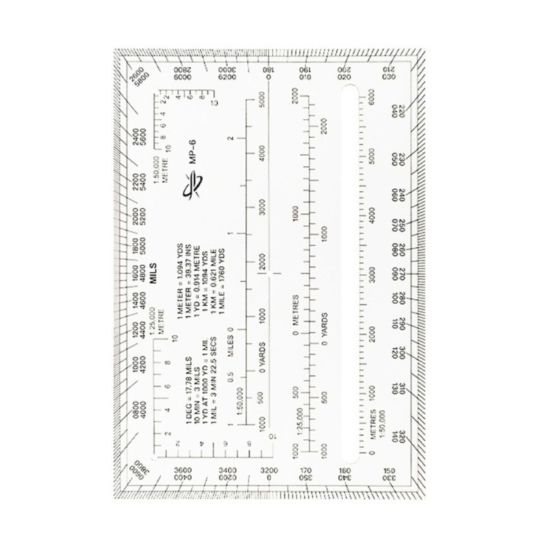 seng Clear Topographical Map Scale Military Protractor Plastic ...