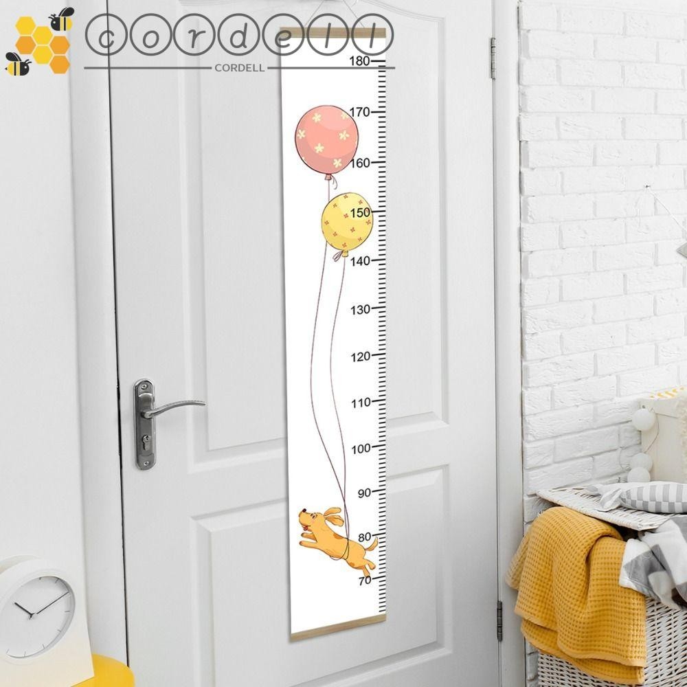 CORDELL Height Measurement Guage Meter, Cartoon Balloon Growth Chart