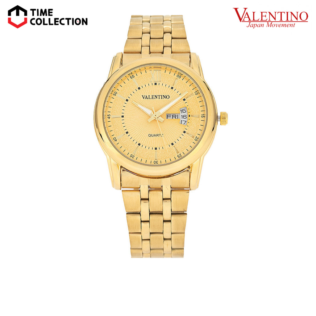 Valentino 20122437 Gold Dial Analog Stainless Steel Strap Watch For Men Shopee Philippines