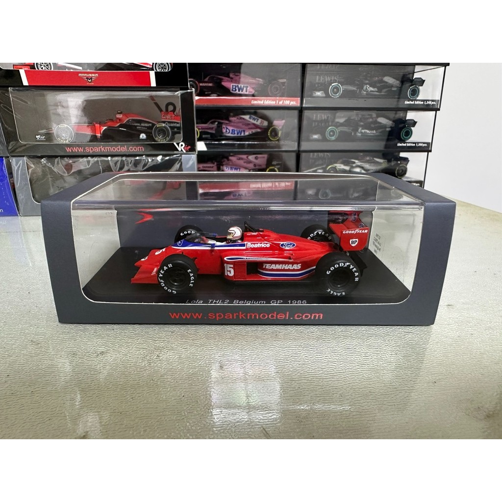 Modellino F1 Spark 1/43 Lola THL2 Belgium Gp 1986 #15 A. Jones | Motorsport Maranello