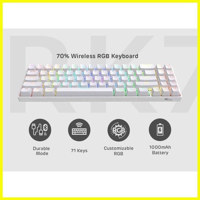 Royal Kludge RK71 Dual Mode RGB 71 Keys Hot Swappable Mechanical