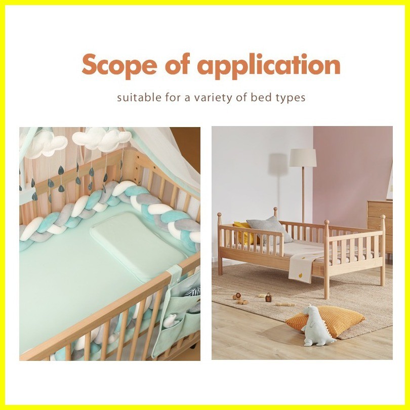 Baby Crib Bumpers, Knot Braid Crib Guard, 200cm several colors