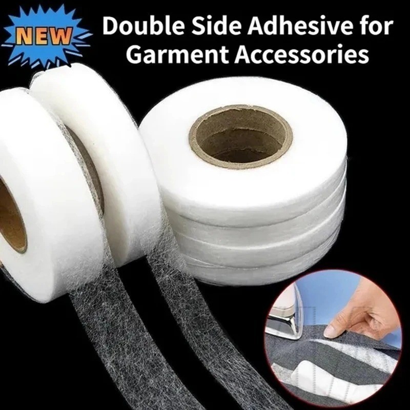 SFSE 60m Iron On Fabric White Fusing Hemming Tape No Sew Hem Tape
