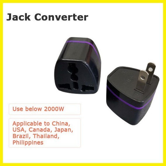 Universal Power Adaptor Use For Philippines Jack Converter Travel Adapter Socket Black Shopee