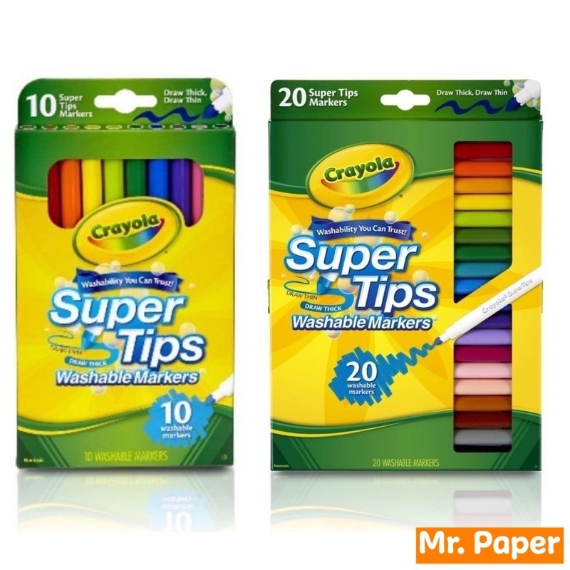 Crayola Super Tips Washable Markers 10 Color 20 Colors SuperTips