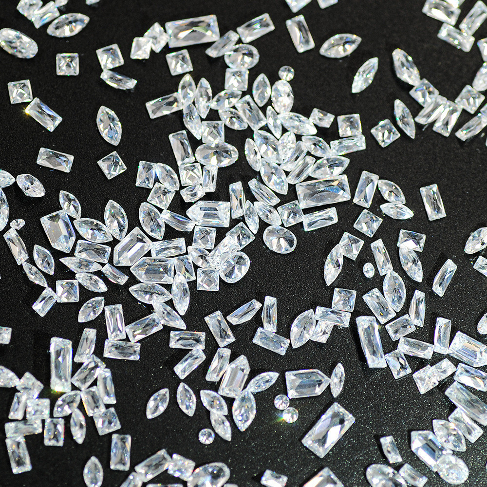 50 pcs/bag mini pointed bottom 5A grade zircon nail accessories, super ...