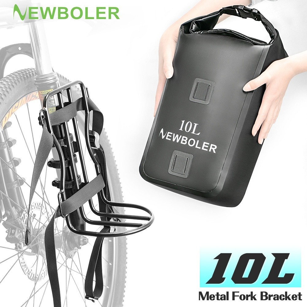 Newboler Metal Support Bike Fork Bag 10L Waterproof Bicycle Front Fork ...