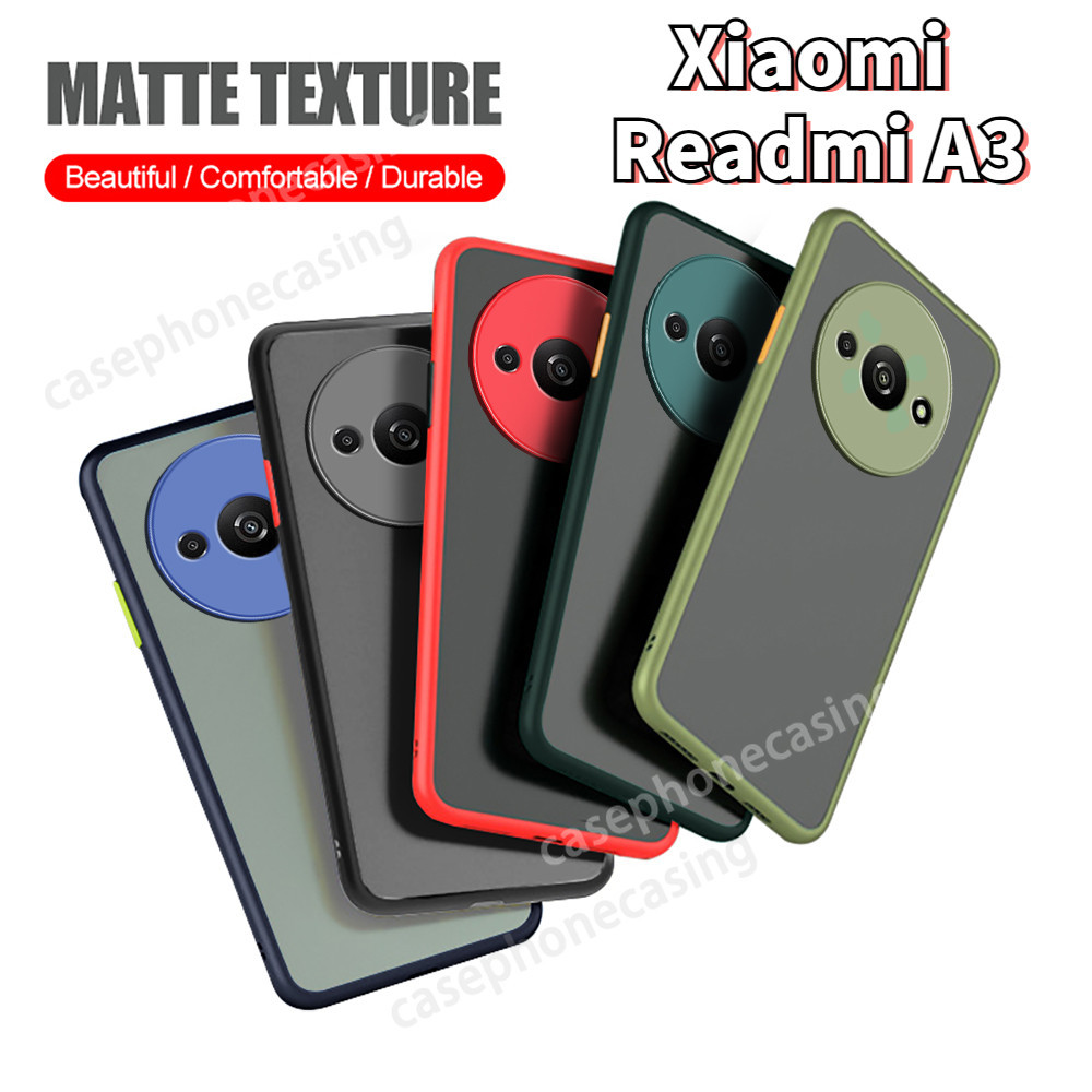 Casing For Xiaomi Redmi A3 A A2 A1 A2+ A1+ RedmiA3 Mia3 2024 Phone Case  Lens protect Shockproof Hard anti-crack Matte Cases Anti-Fingerprint Back 