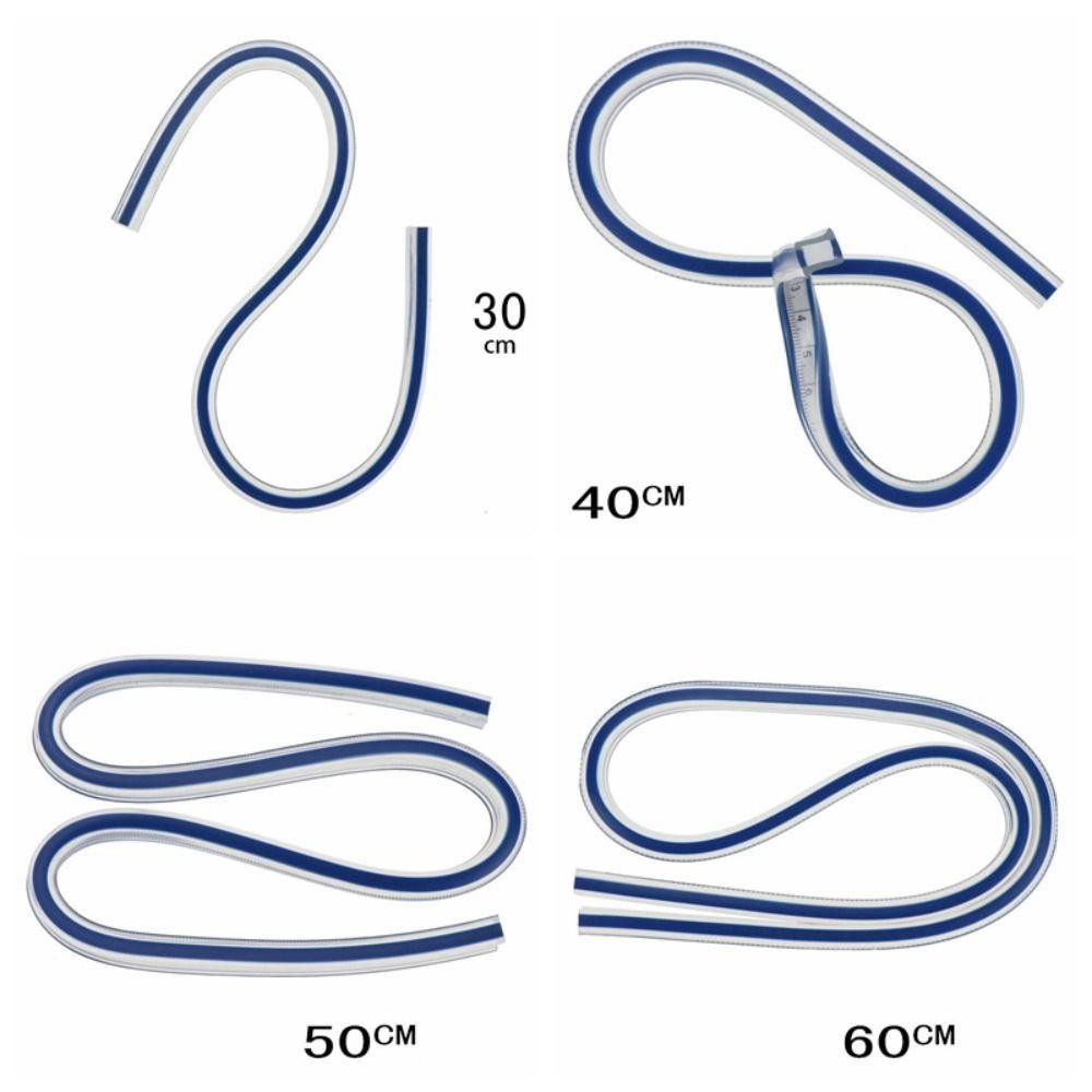 PEWANYZZ Snake Shaped Ruler, Plastic Flexible Curve Ruler, School ...