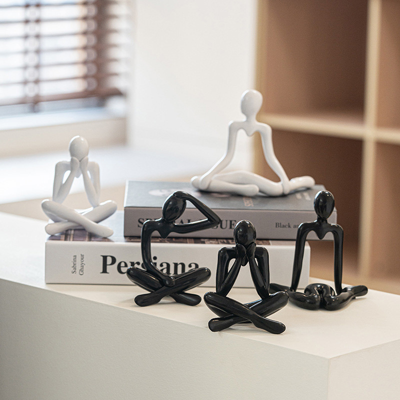 Mini Thinker Statue Creative Desktop Ornaments Birthday Gift Supplies ...