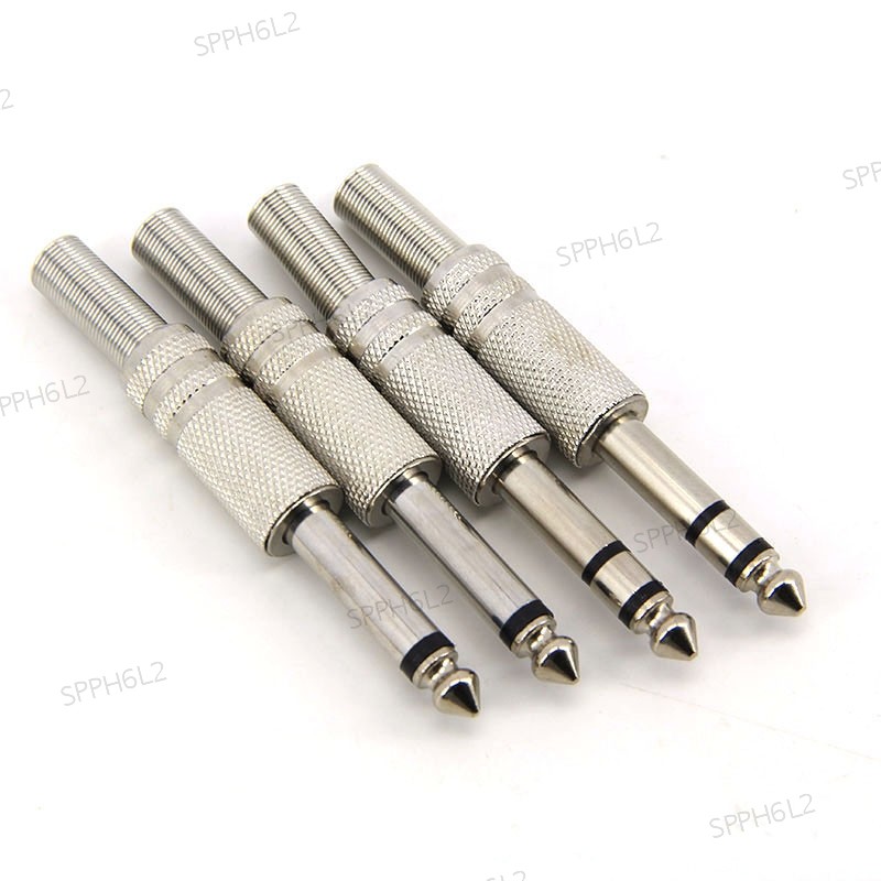 6.35MM male Mono Stereo audio jack plug connector Welding solder for
