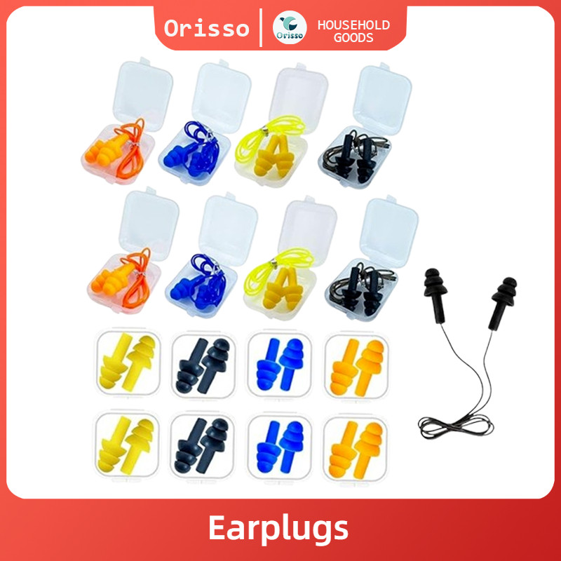 Silicone Ear Plugs for Sleeping,Reusable Earplugs Noise Reduction Ear ...