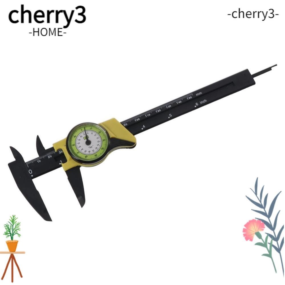 CHERRY3 Dial Vernier Caliper, ±0.02 Accuracy 0150mm Vernier Measure Tool, Accurate Yellow