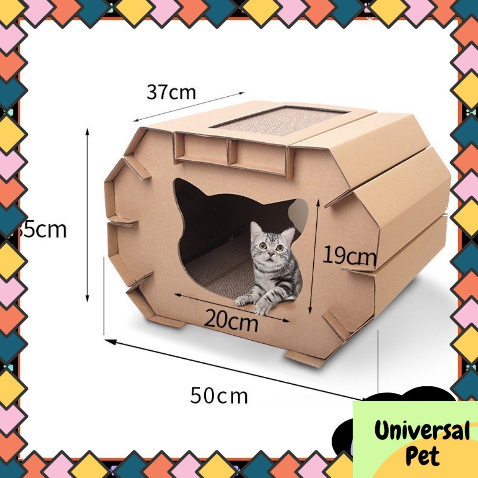 OCTAGON SCRATCHING BOARD BOX CAT BOX | Shopee Philippines