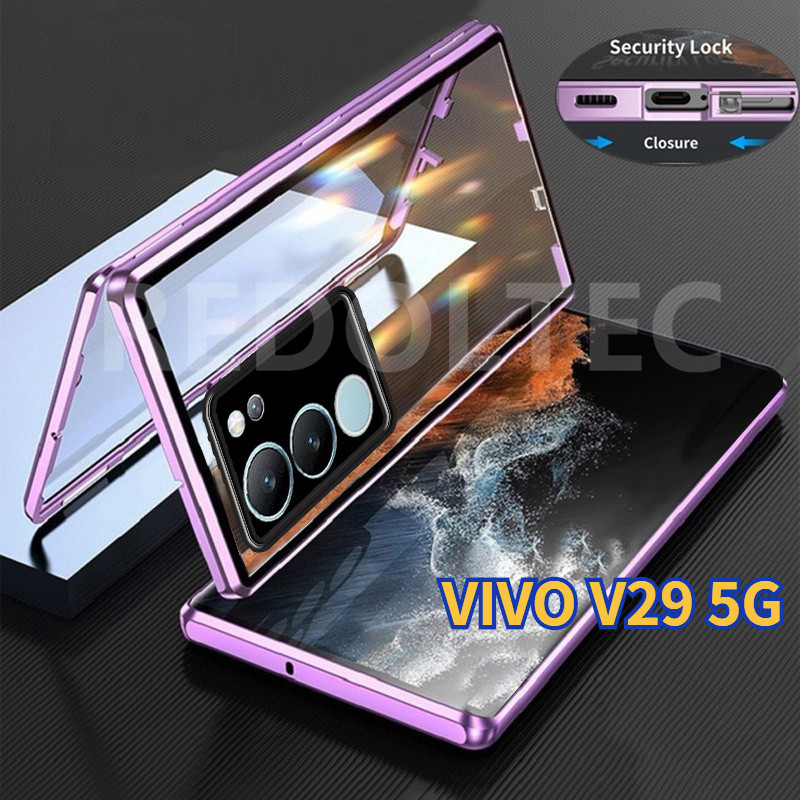 VIVO V29 5G 360 Full Lens Protection Magnetic Metal Case Double Sided ...