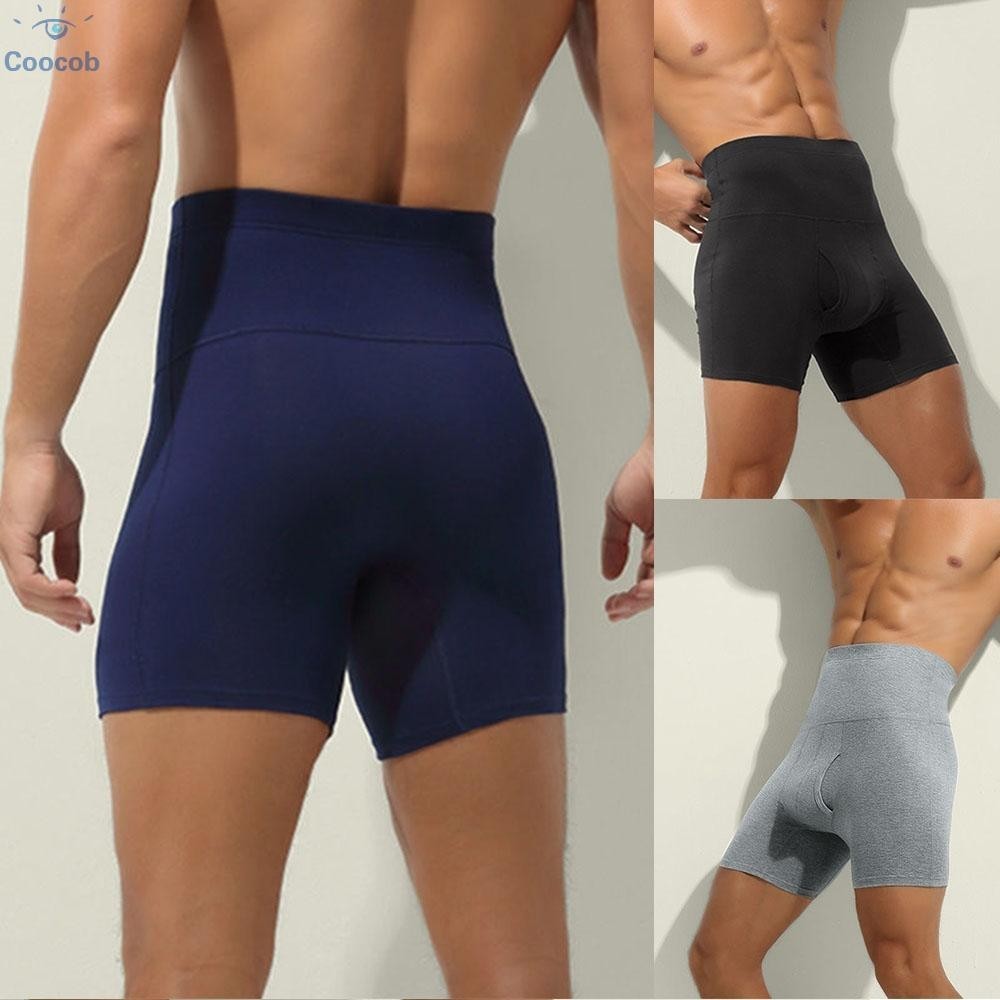 Men's Plus Size Compression Boxer Shorts for Tummy Control and Body